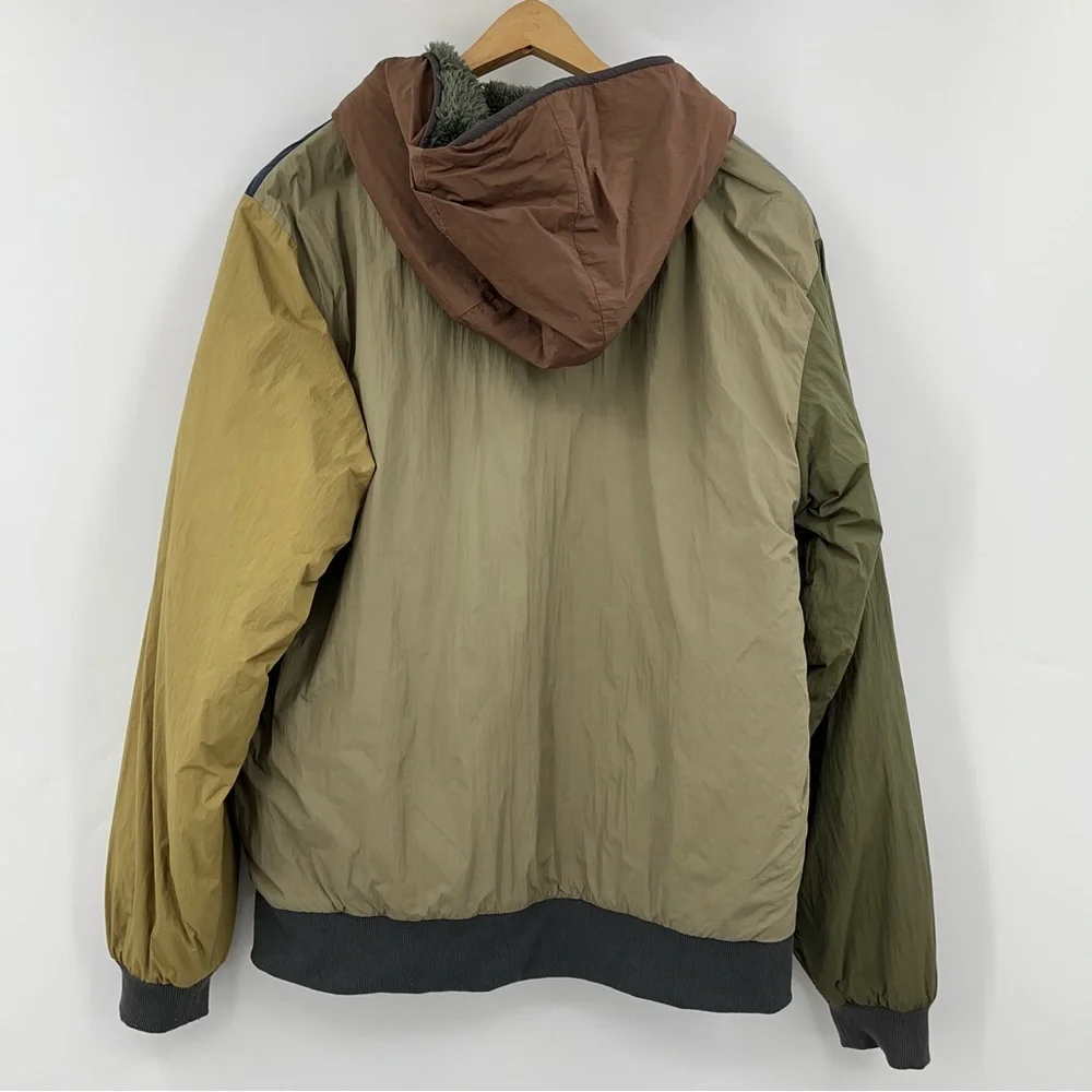KRIFF MAYER M/L Japan Colorblock Sherpa Fleece Jacket reversible mens